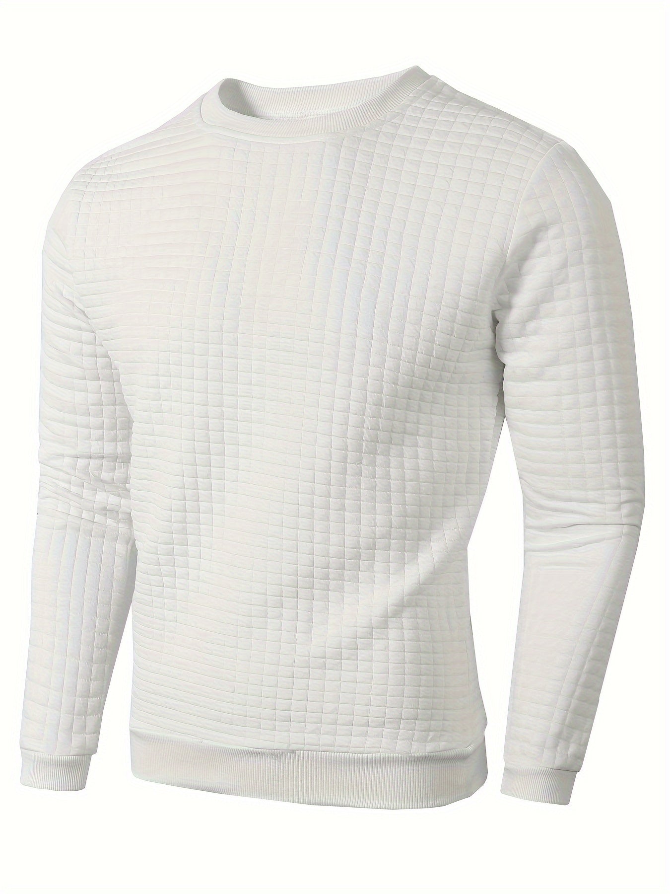 Men's Textured Crewneck Sweater