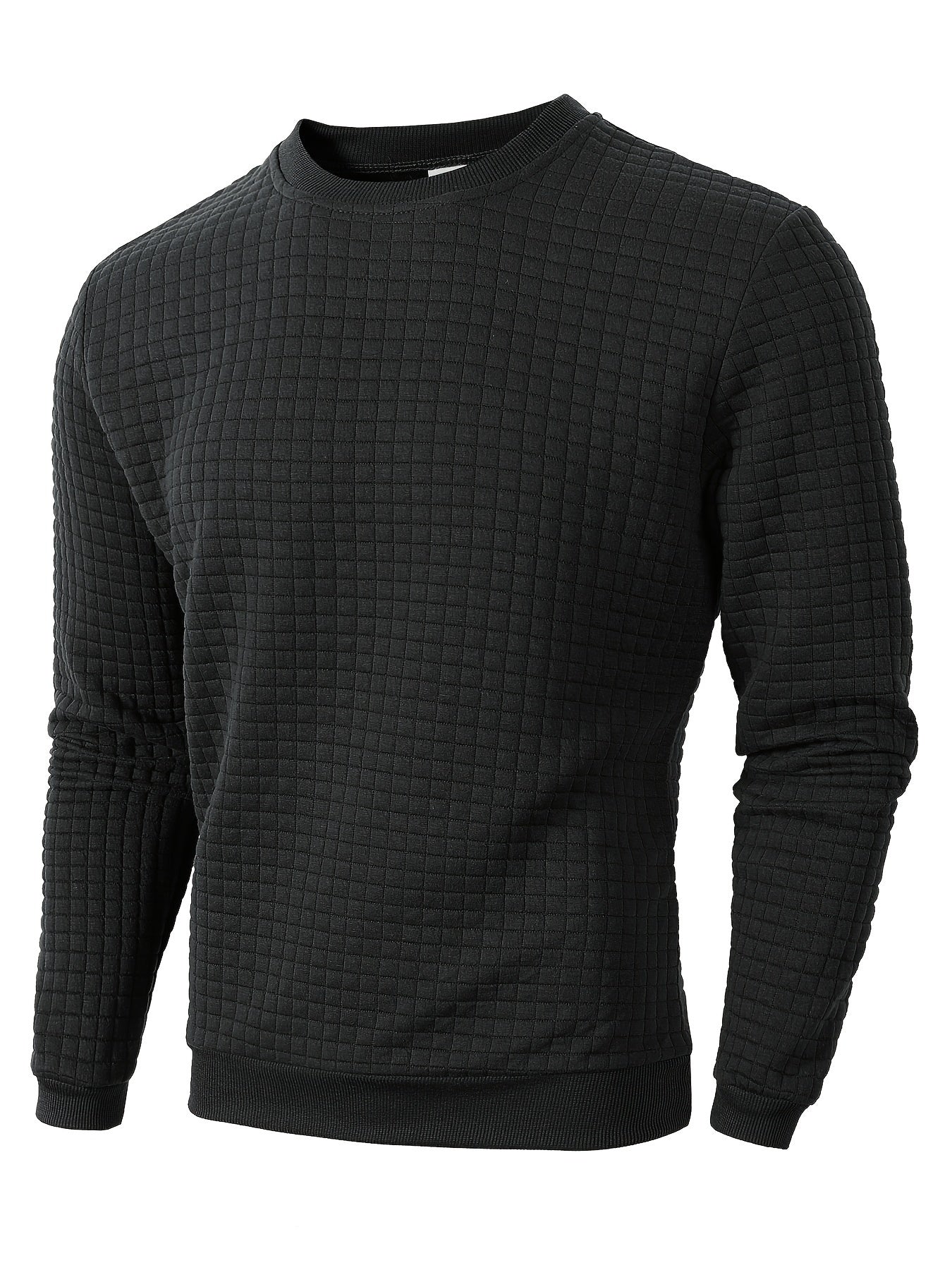 Men's Textured Crewneck Sweater
