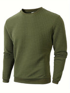 Men's Textured Crewneck Sweater