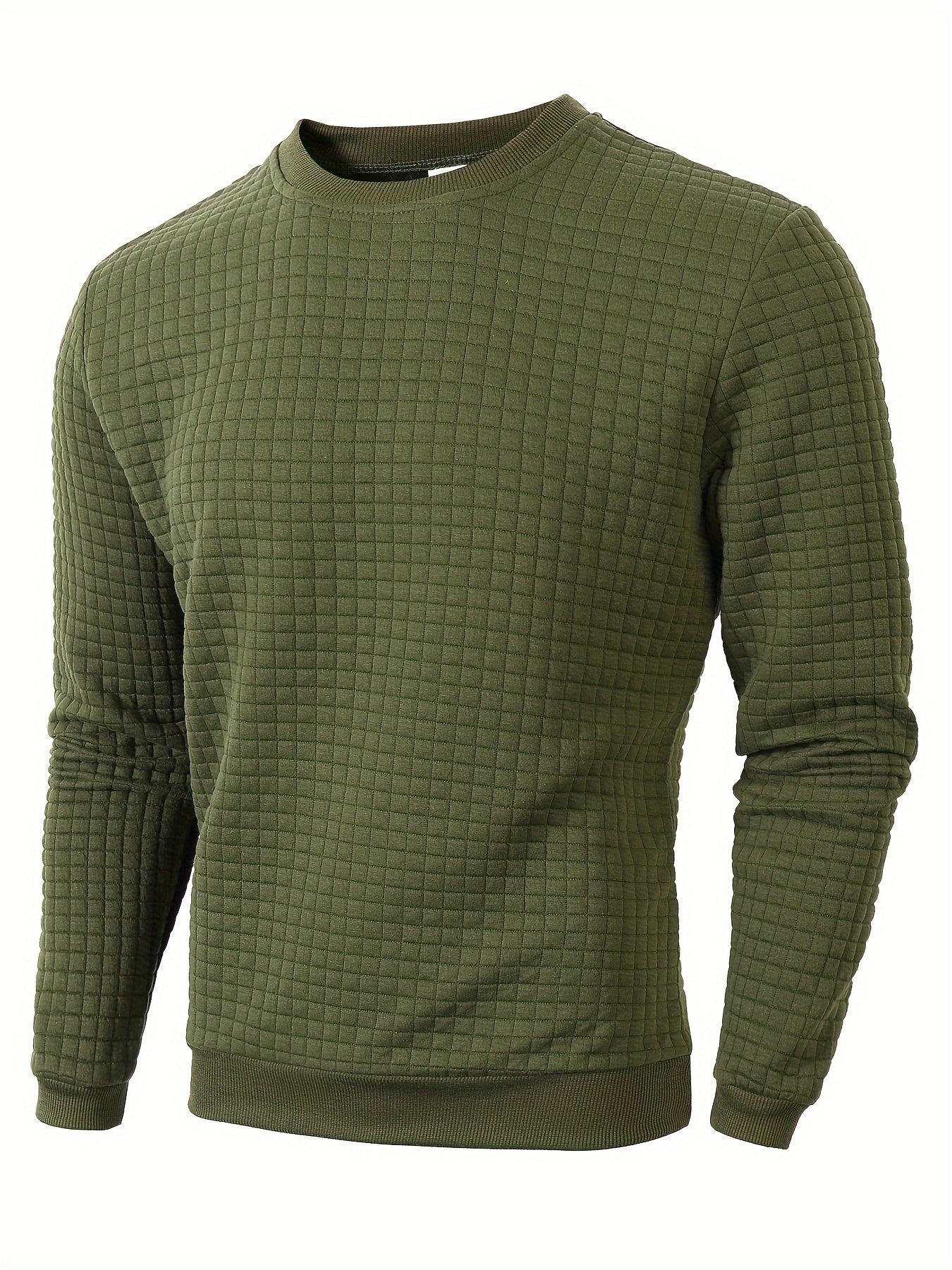 Men's Textured Crewneck Sweater
