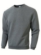 Men's Textured Crewneck Sweater