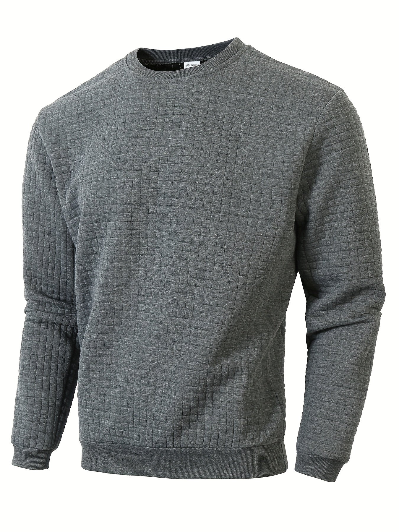 Men's Textured Crewneck Sweater