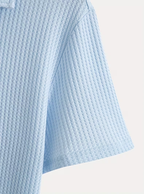 Men's Textured Half-Zip Polo Shirt
