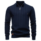 Men's Textured High Neck Sweater