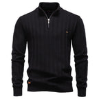 Men's Textured High Neck Sweater