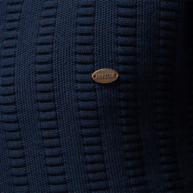 Men's Textured High Neck Sweater