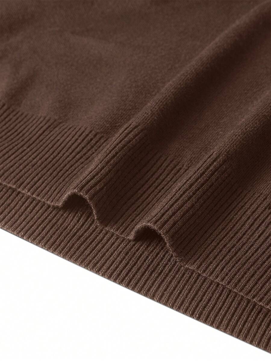 Men's Textured Knit Quarter-Zip Sweater