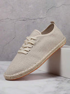 Men's Textured Lace-Up Espadrilles Shoes