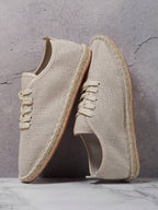 Men's Textured Lace-Up Espadrilles Shoes