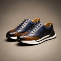 Men's Textured Lace-Up Sneakers