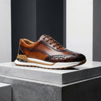Men's Textured Lace-Up Sneakers