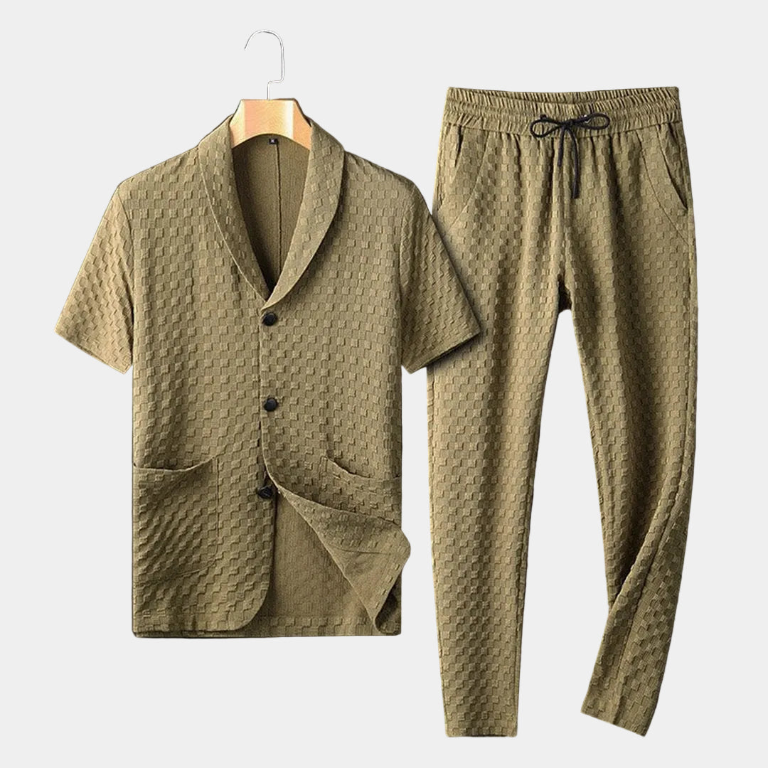 Men's Textured Lounge Set