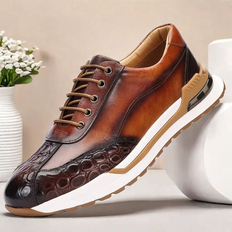 Men's Textured Low-Top Sneakers