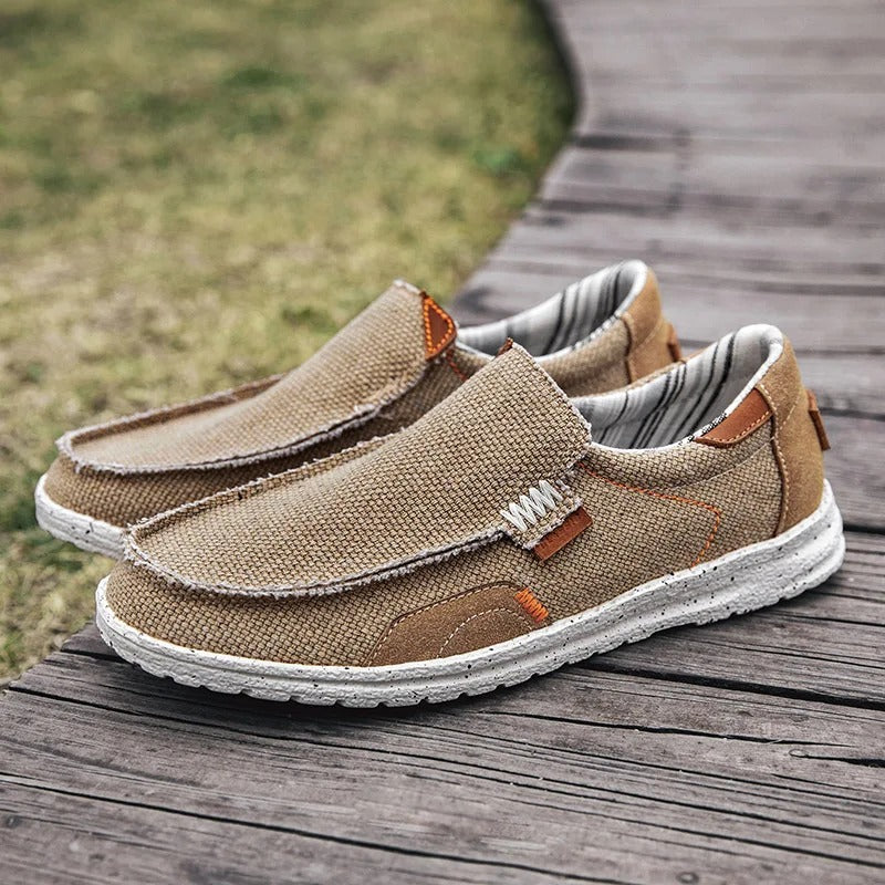 Men's Textured Moc Toe Loafers