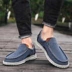Men's Textured Moc Toe Loafers