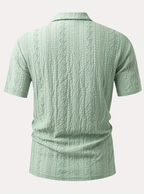 Men's Textured Pattern Polo Shirt