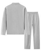 Men's Textured Polo and Pants Set
