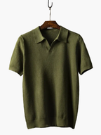 Men's Textured Polo and Tapered Pants Set