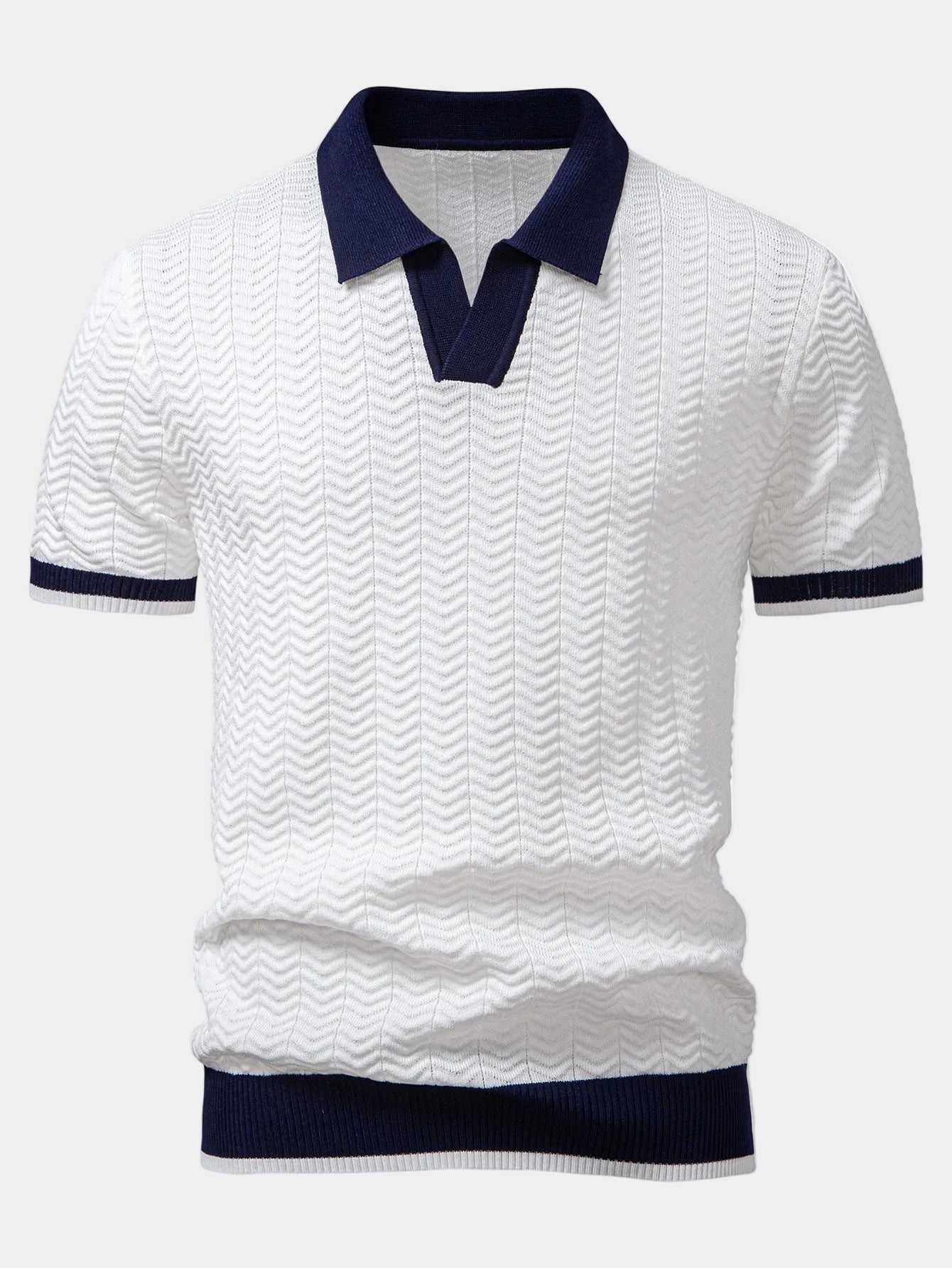 Men's Textured Polo Shirt