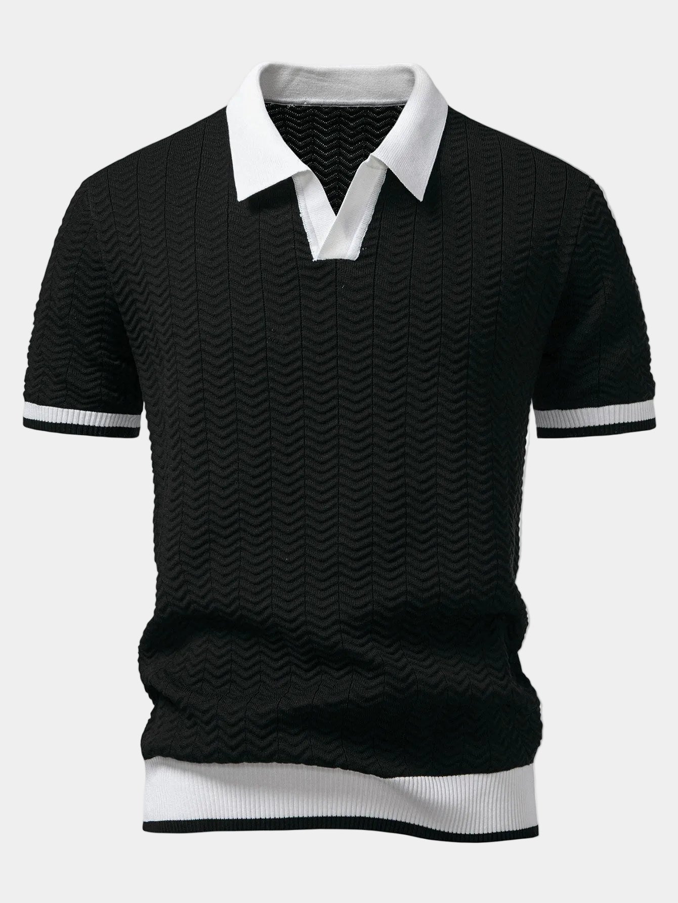 Men's Textured Polo Shirt
