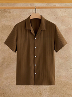 Men's Textured Shirt and Pants Set