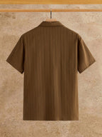 Men's Textured Shirt and Pants Set