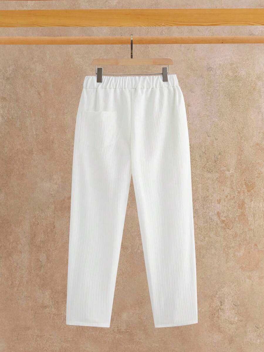 Men's Textured Shirt and Pants Set