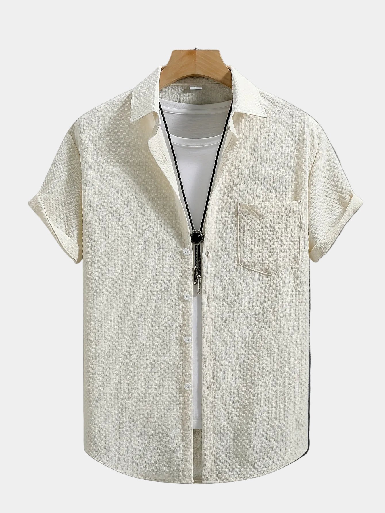 Men's Textured Short Sleeve Shirt