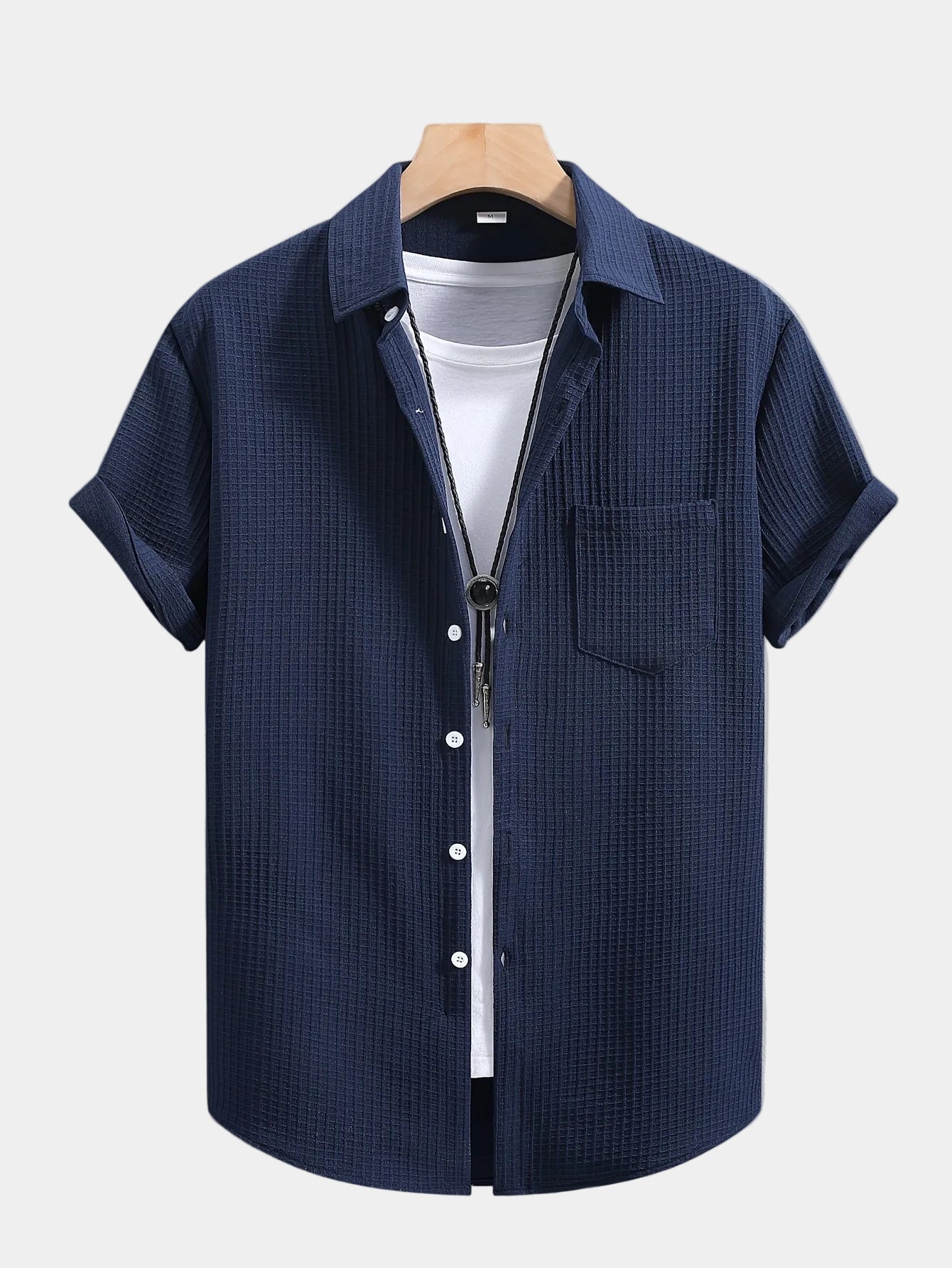 Men's Textured Short Sleeve Shirt