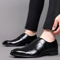 Men's Textured Slip-On Dress Shoes