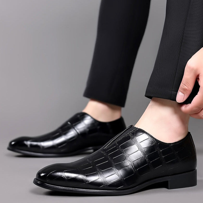 Men's Textured Slip-On Dress Shoes