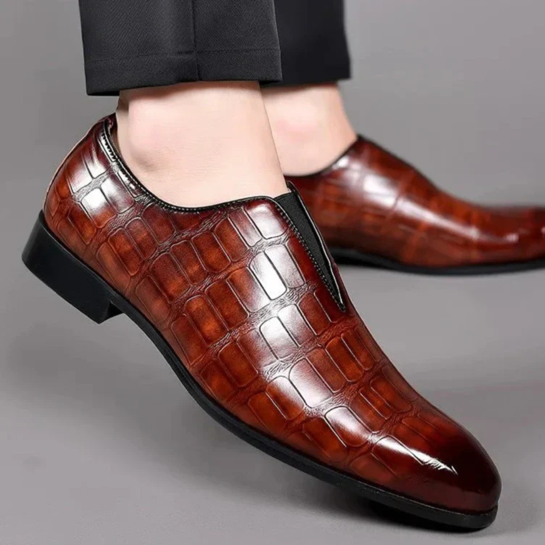 Men's Textured Slip-On Dress Shoes