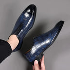 Men's Textured Slip-On Dress Shoes