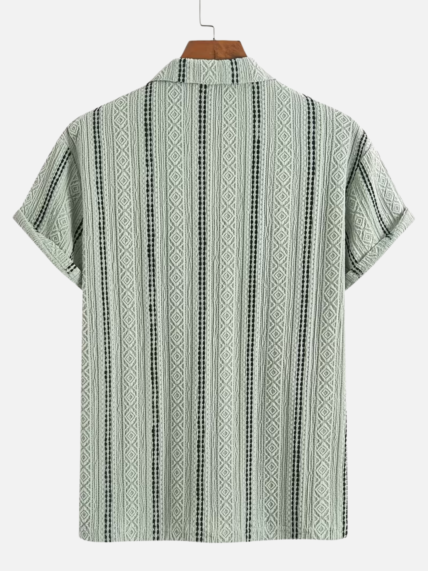 Men's Textured Striped Polo Shirt