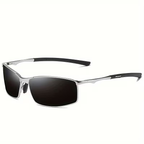 Men's Tinted Rectangular Sunglasses