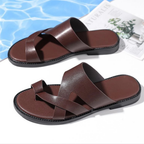 Men's Toe Loop Cross Strap Sandals
