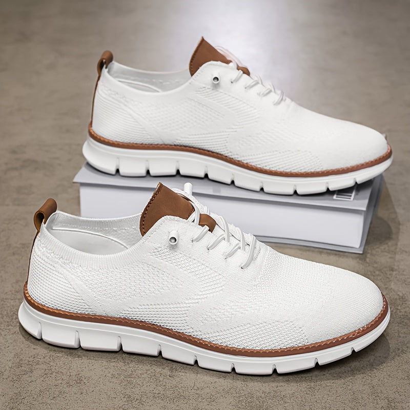 Men's Tread Sole Lace-Up Sneakers