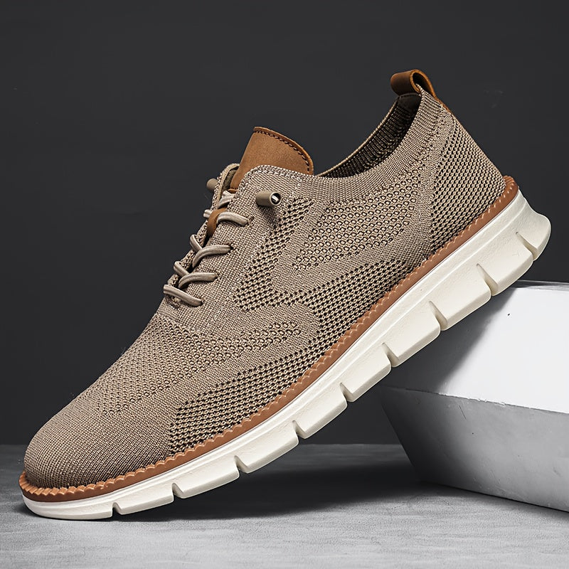 Men's Tread Sole Lace-Up Sneakers