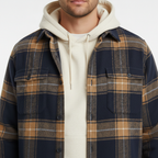 Men's Twill Plaid Long Sleeve Shirt