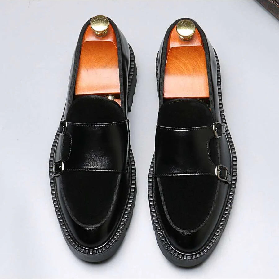 Men's Twin Strap Lug Sole Loafers