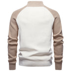 Men's Two-Tone High Collar Sweater