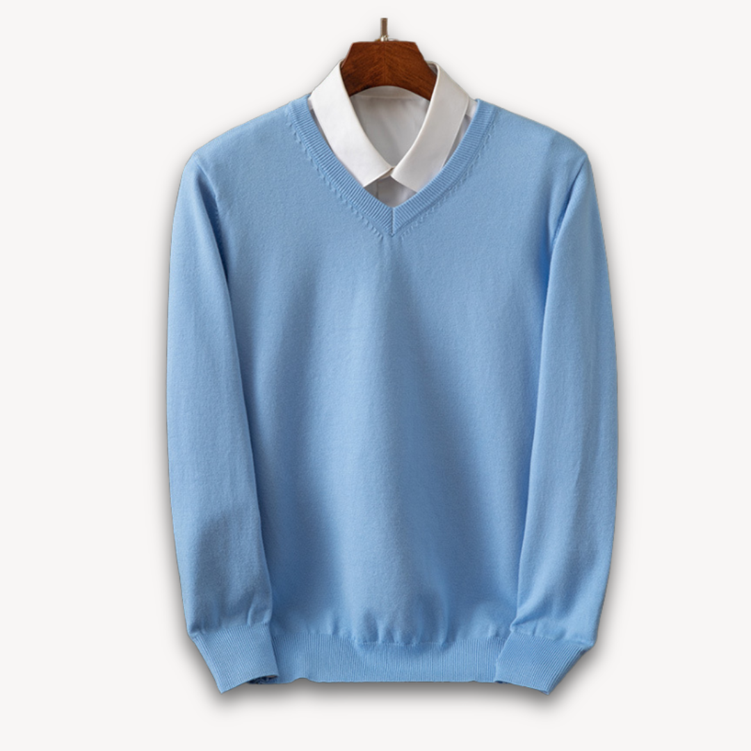 Men's V-Neck Knit Sweater