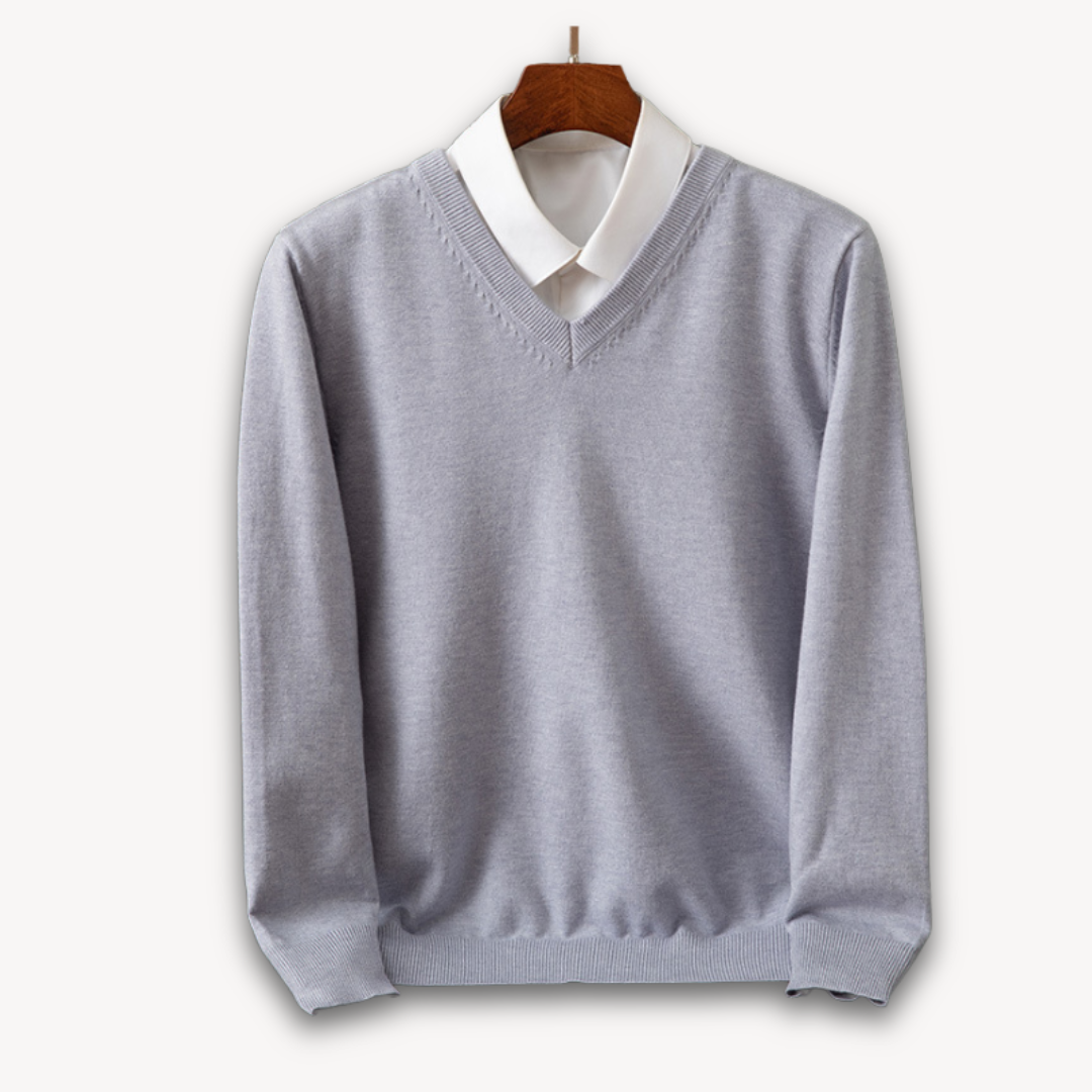 Men's V-Neck Knit Sweater