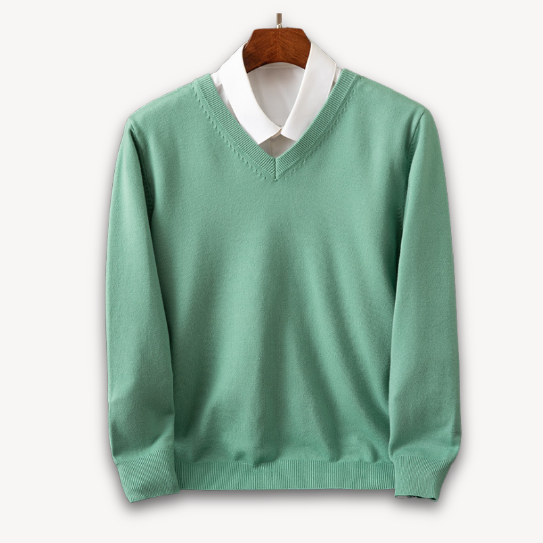 Men's V-Neck Knit Sweater