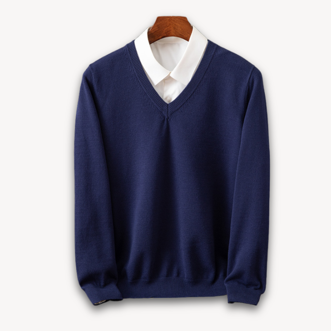 Men's V-Neck Knit Sweater
