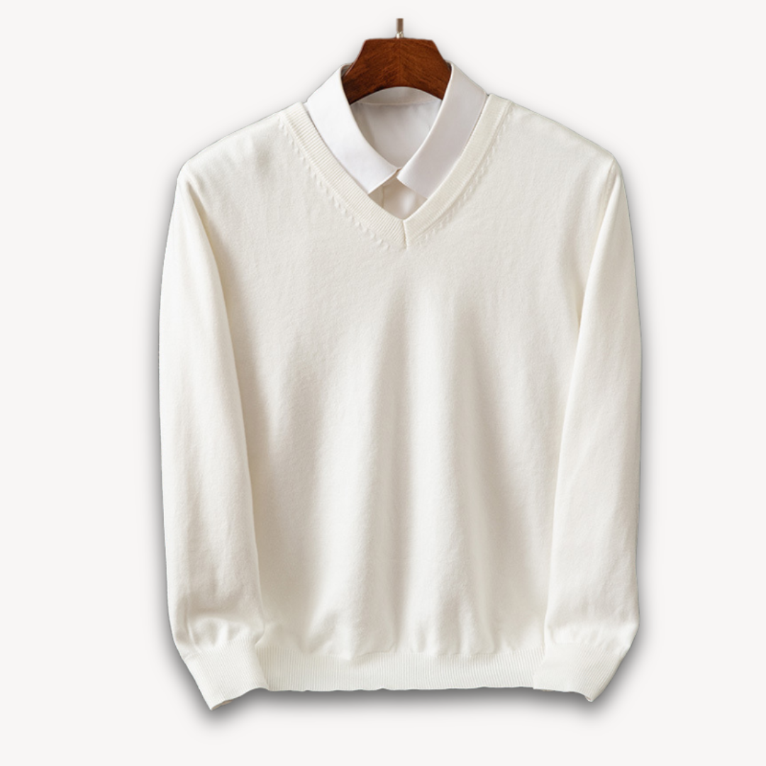 Men's V-Neck Knit Sweater