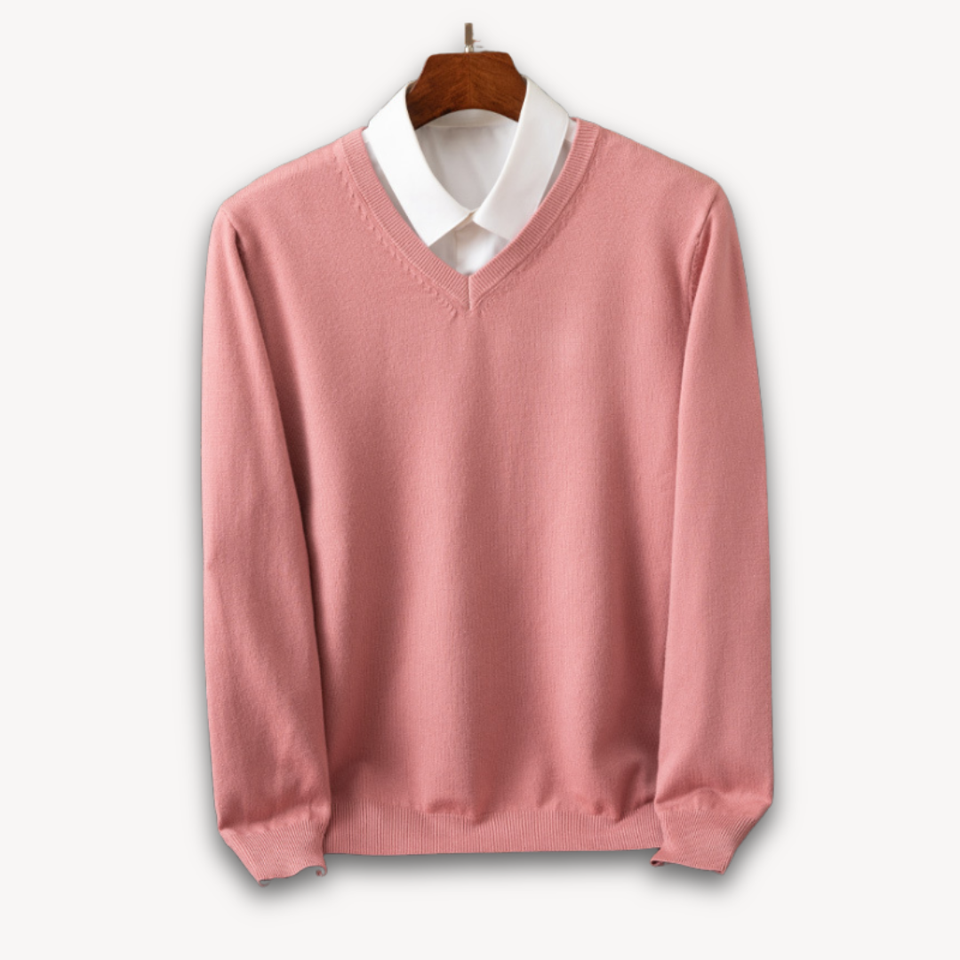 Men's V-Neck Knit Sweater