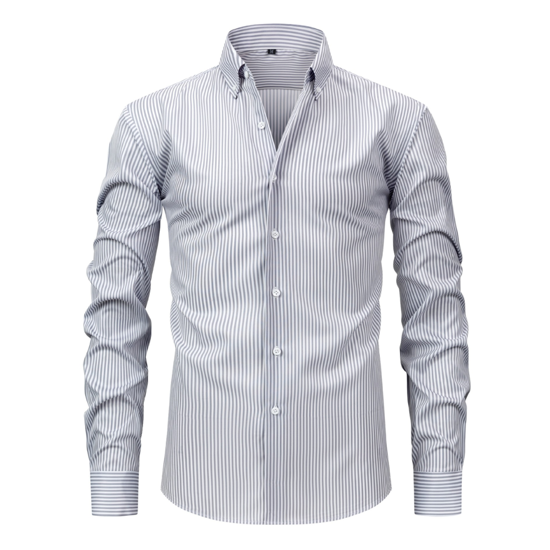 Men's Vertical Stripe Long Sleeve Shirt
