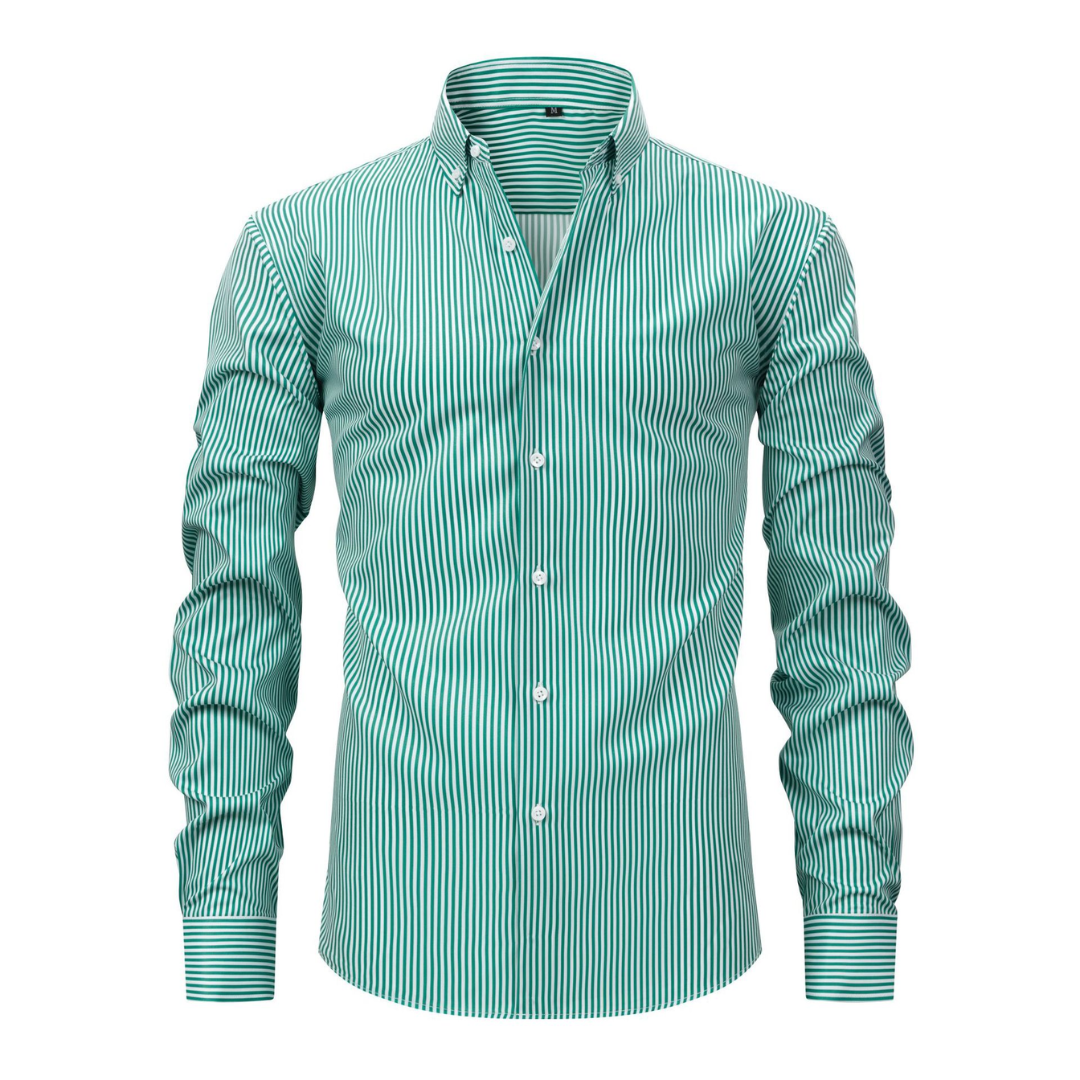 Men's Vertical Stripe Long Sleeve Shirt