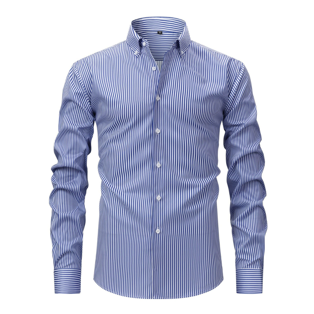 Men's Vertical Stripe Long Sleeve Shirt